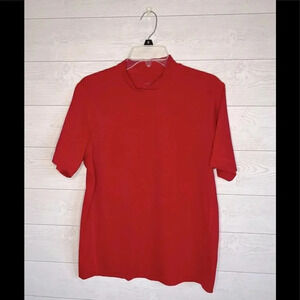 Men’s Lands’ End red activewear short sleeve top Size Medium